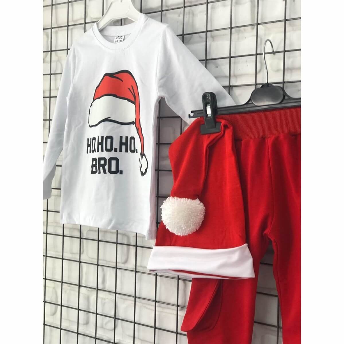 Çocuk Ho Ho Ho Bro Yılbaşı Seti-Seasonal Products-QuzucukKids.com