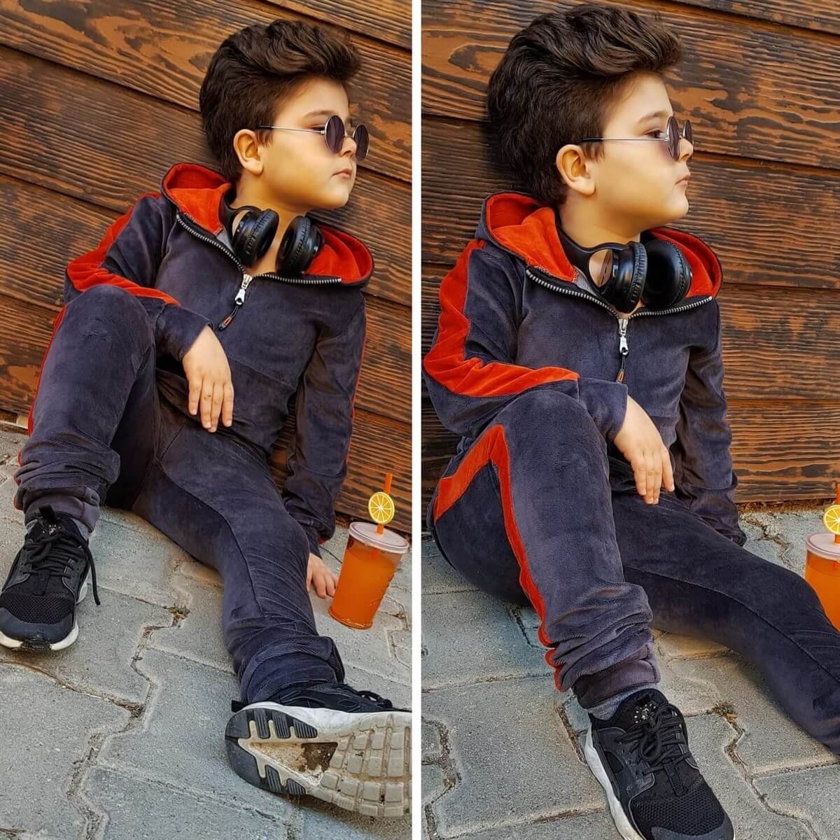 Çocuk Kadife Eşofman Seti-Kid Boy Cloth Sets-QuzucukKids.com