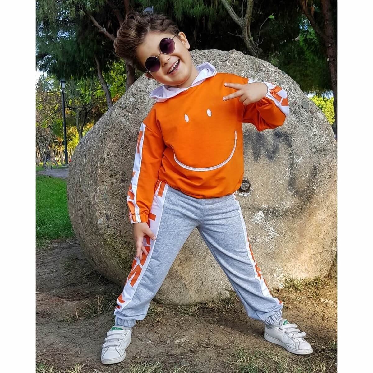 Çocuk Smiley Eşofman Seti-Sezon Ürünleri-QuzucukKids.com