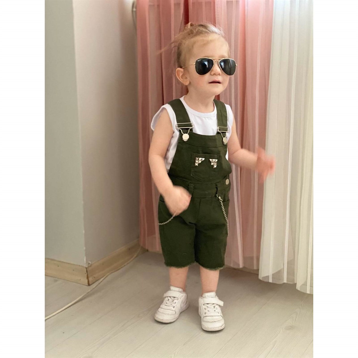 Çocuk Yeşil Solopet Takım-Kız Çocuk Alt Üst Takım-QuzucukKids.com