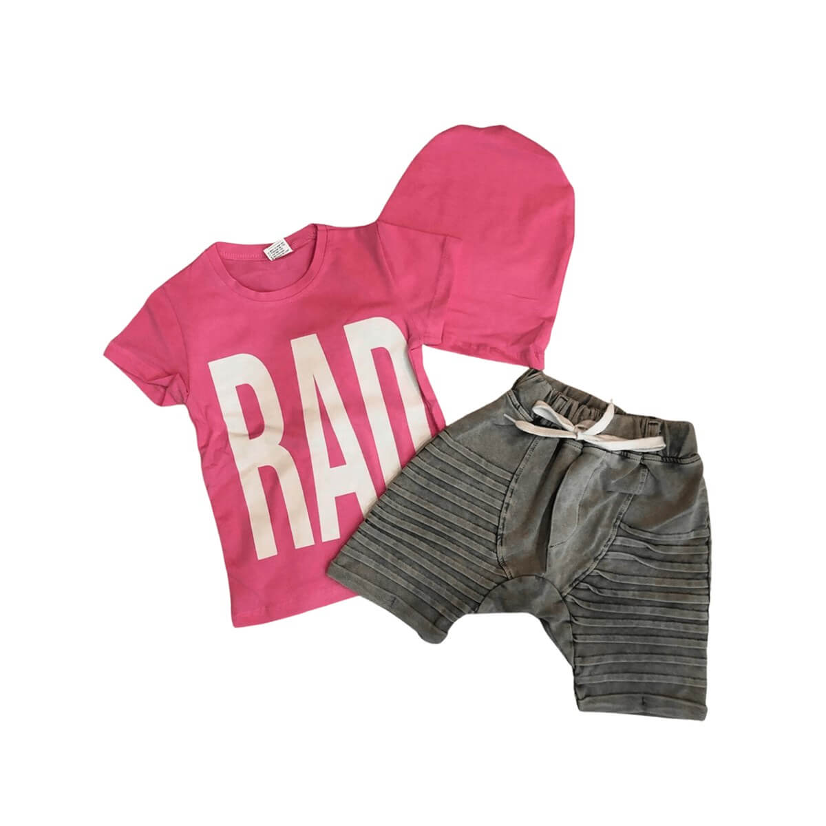 Çocuk Yıkamalı Yazlık Takım-Kız Çocuk Alt Üst Takım-QuzucukKids.com