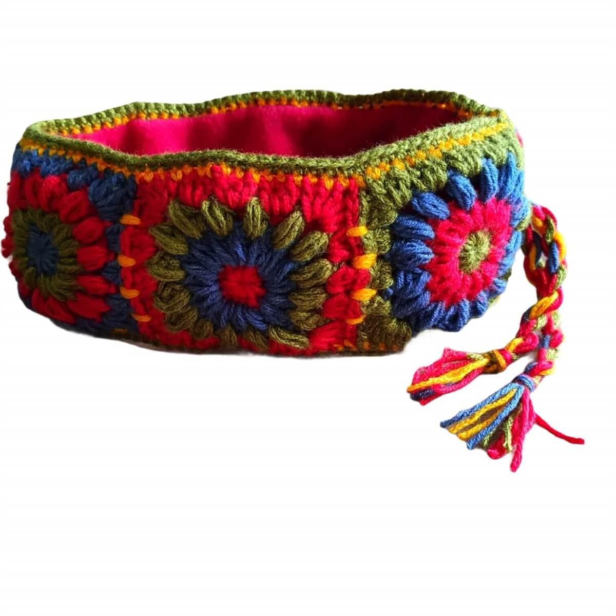 El Örgüsü Etnik Desen Ayarlı Çocuk El Örmesi Saç Bandı-Aksesuar-QuzucukKids.com