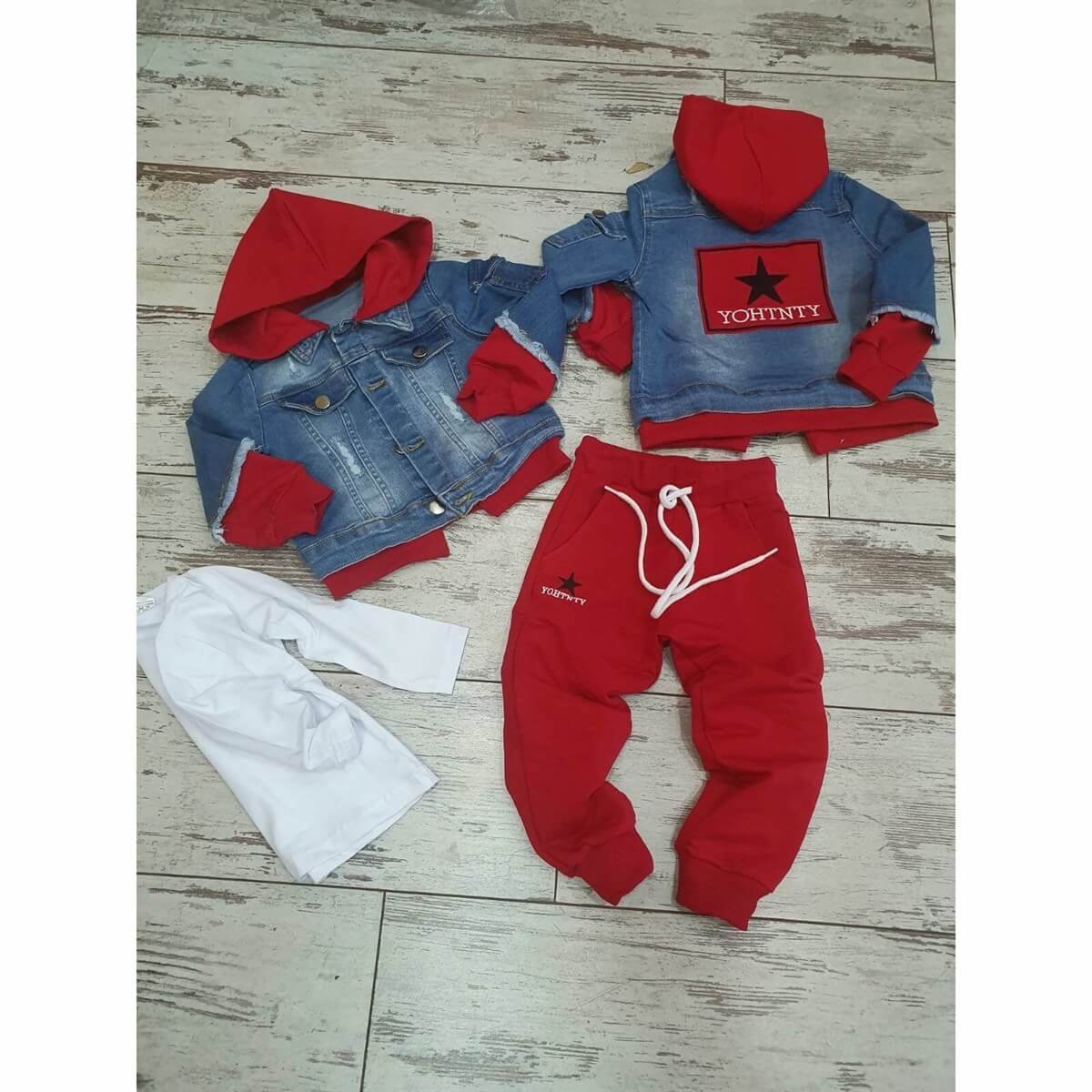 Erkek Çocuk Baharlık Kot Ceket Takım-Seasonal Products-QuzucukKids.com