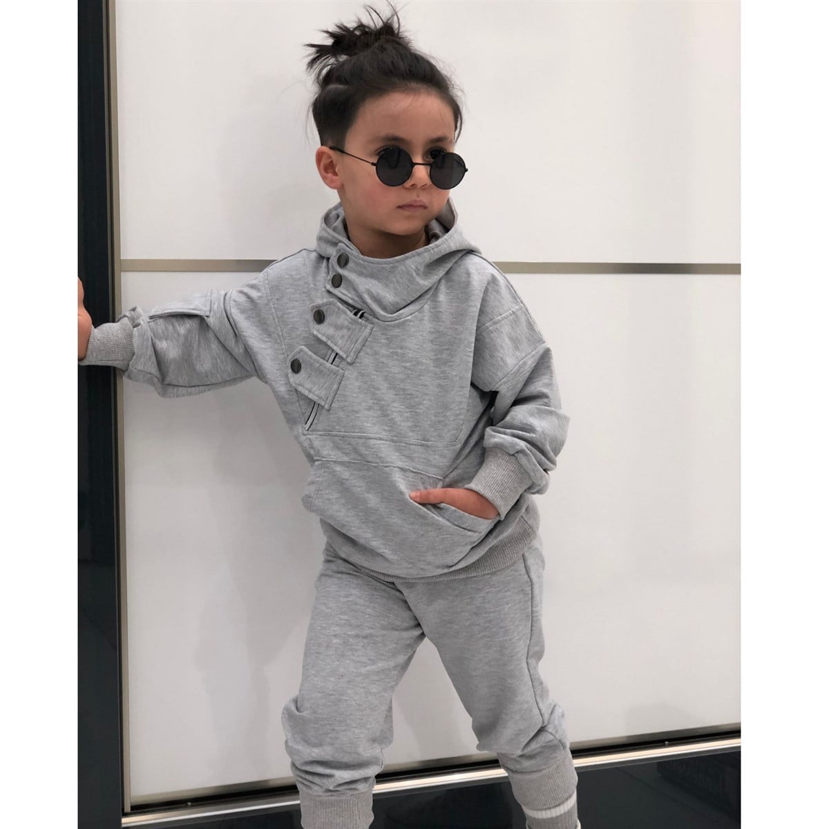 Erkek Çocuk Çıtçıt Detaylı Gri Takım-Kid Boy Cloth Sets-Erkek Çocuk Çıtçıt Detaylı Kırmızı Takım | QuzucukKids.com-QuzucukKids.com