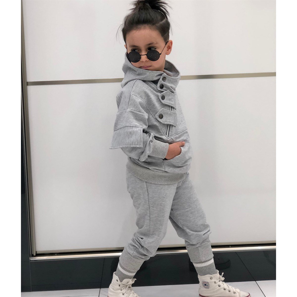 Erkek Çocuk Çıtçıt Detaylı Gri Takım-Kid Boy Cloth Sets-Erkek Çocuk Çıtçıt Detaylı Kırmızı Takım | QuzucukKids.com-QuzucukKids.com