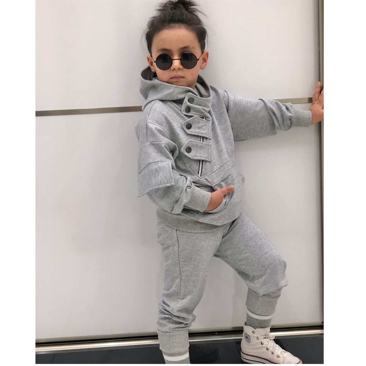 Erkek Çocuk Çıtçıt Detaylı Gri Takım-Kid Boy Cloth Sets-Erkek Çocuk Çıtçıt Detaylı Kırmızı Takım | QuzucukKids.com-QuzucukKids.com