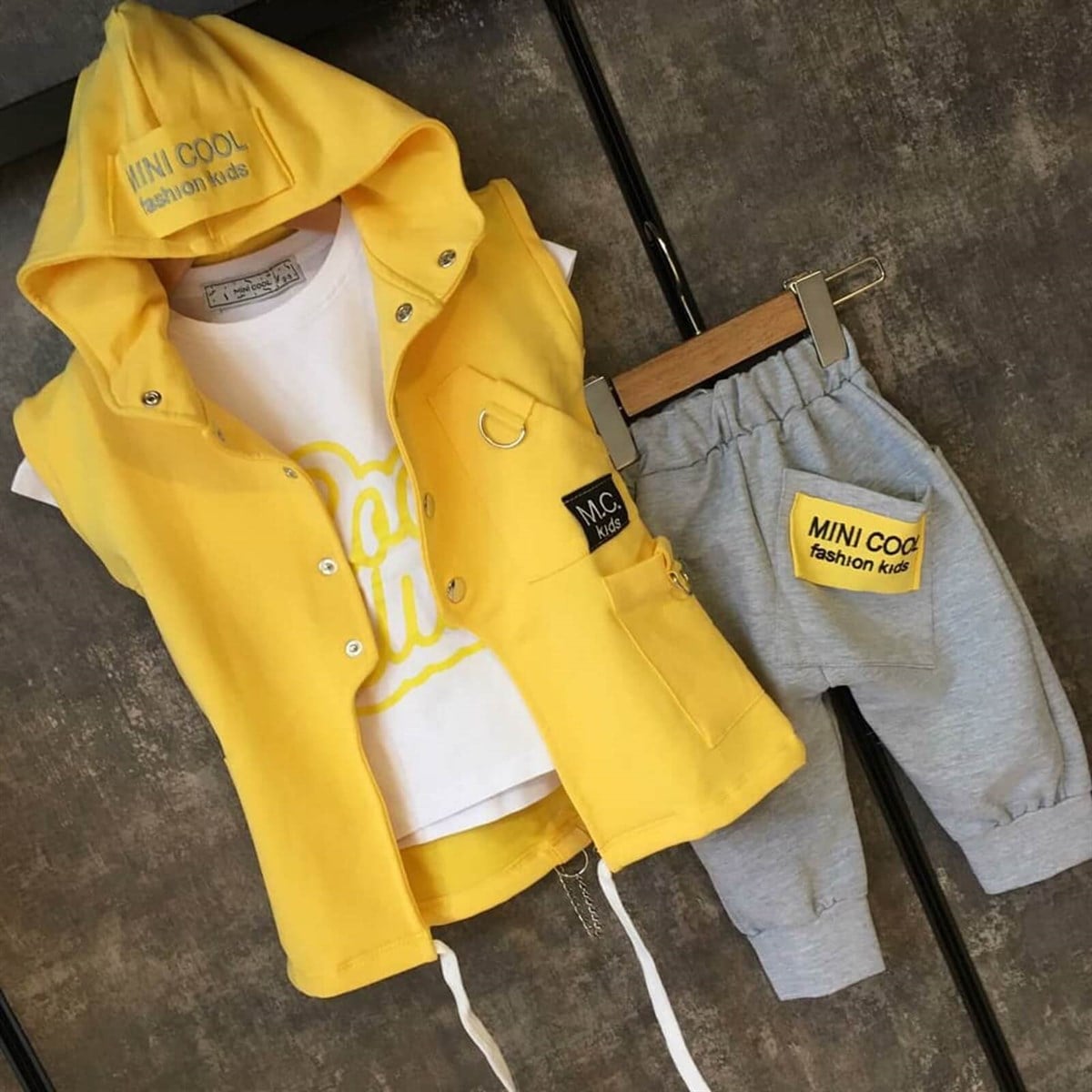 Erkek Çocuk Kapşonlu Kaprili Yazlık Set-Kid Boy Cloth Sets-QuzucukKids.com