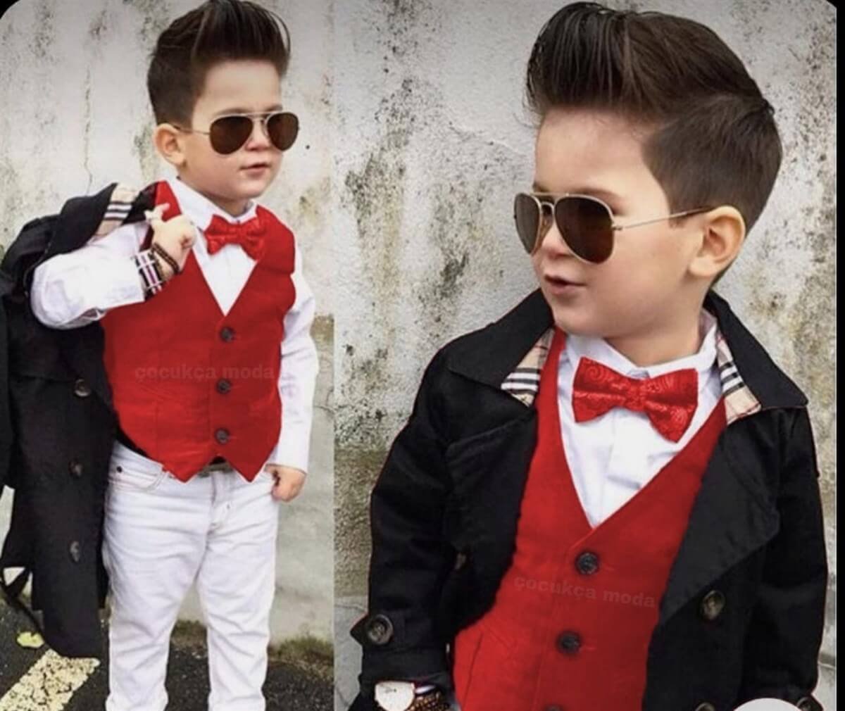 Erkek Çocuk Kırmızı Yeleklı 4'lü Takım-Erkek Çocuk Alt Üst Takım-Erkek Çocuk Şardonlu Haki Yeşil Eşofman Takımı | QuzucukKids.com-QuzucukKids.com