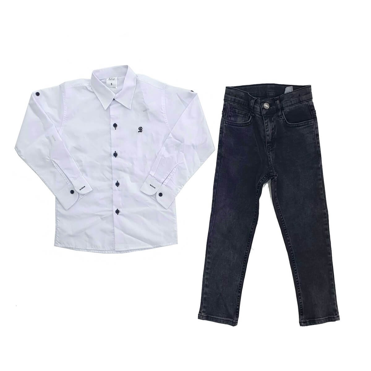 Erkek Çocuk Gömlek Kot Takım-Special Offers-QuzucukKids.com