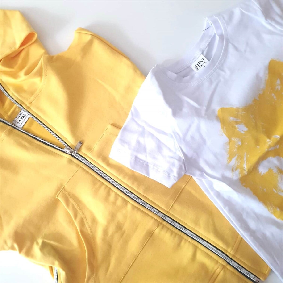 Erkek Çocuk Kurt Figürlü Yelekli Spor Takım-Kid Boy Cloth Sets-QuzucukKids.com