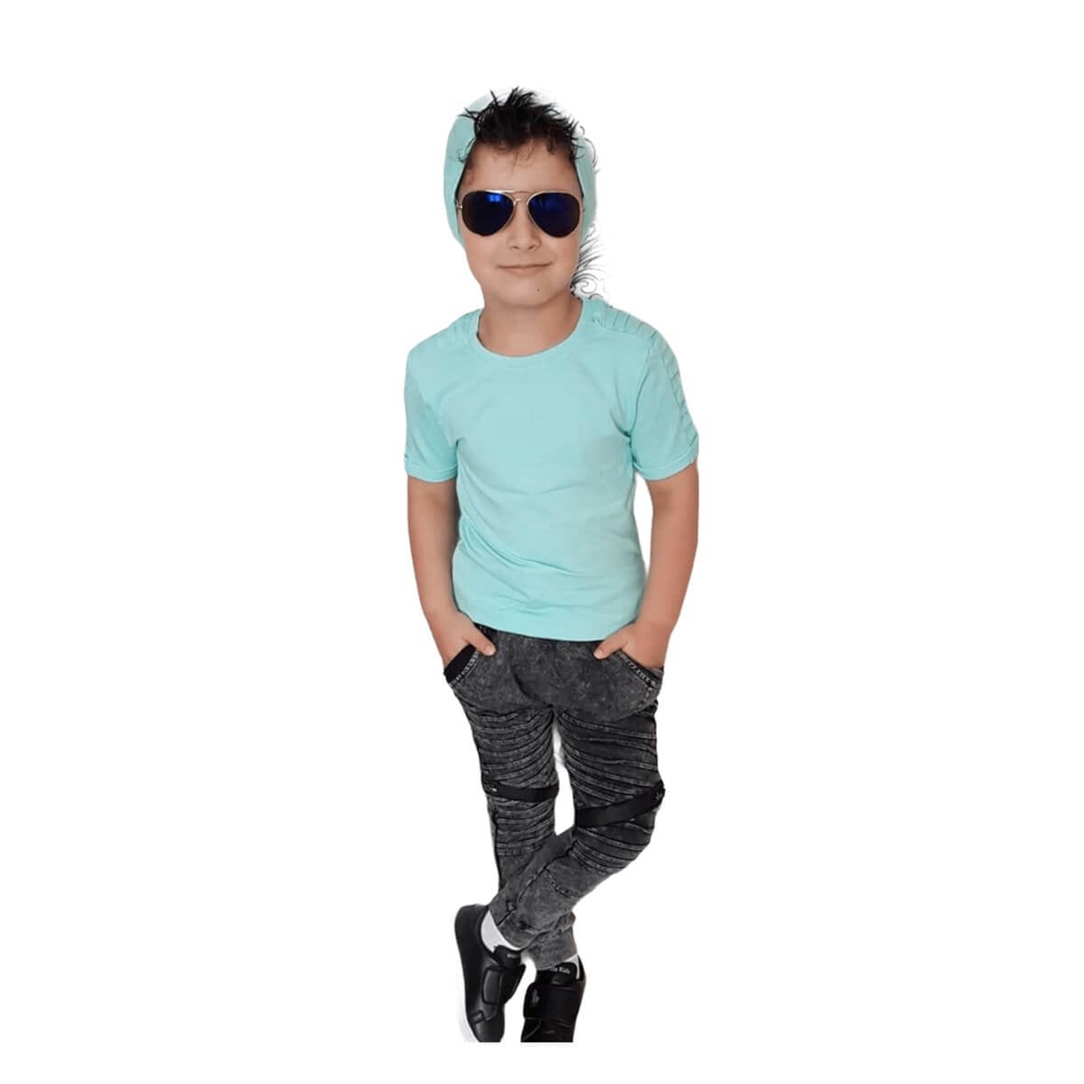 Erkek Çocuk Yıkamalı Baharlık Takım-Erkek Çocuk Alt Üst Takım-QuzucukKids.com
