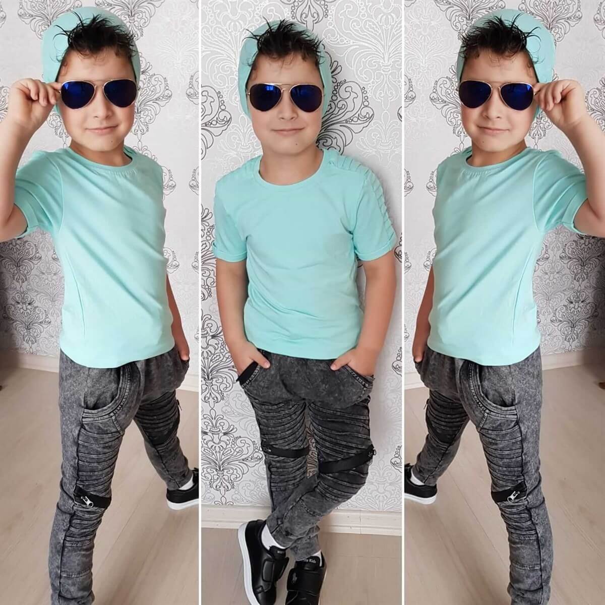 Erkek Çocuk Yıkamalı Baharlık Takım-Erkek Çocuk Alt Üst Takım-QuzucukKids.com