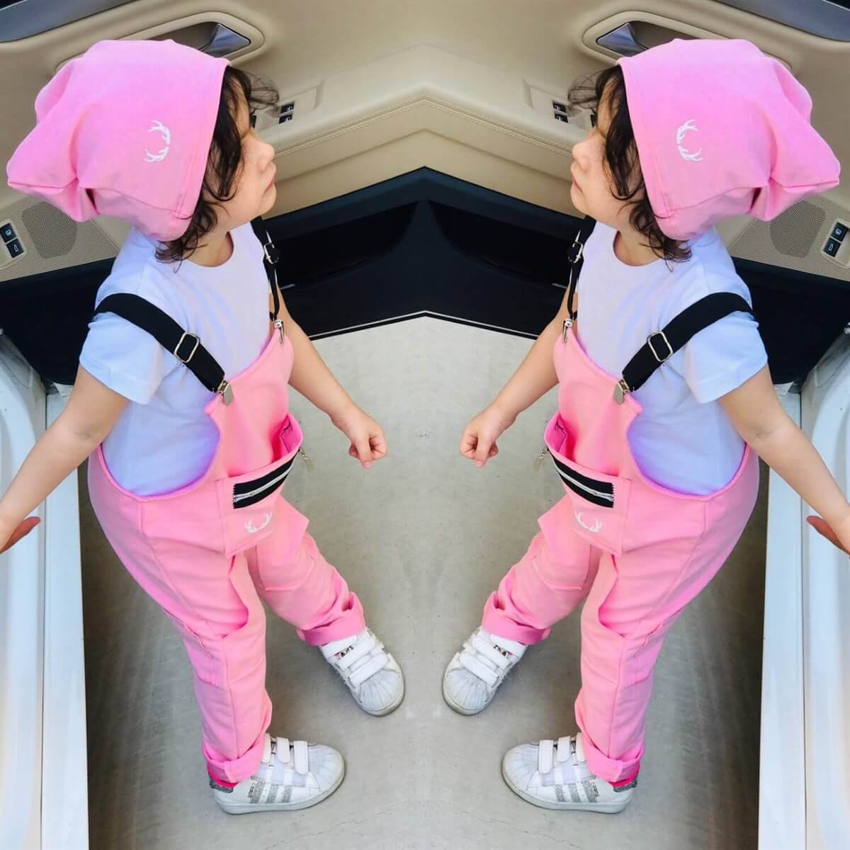 Kız Çocuk Baharlık Salopet Takım-Sezon Ürünleri-QuzucukKids.com