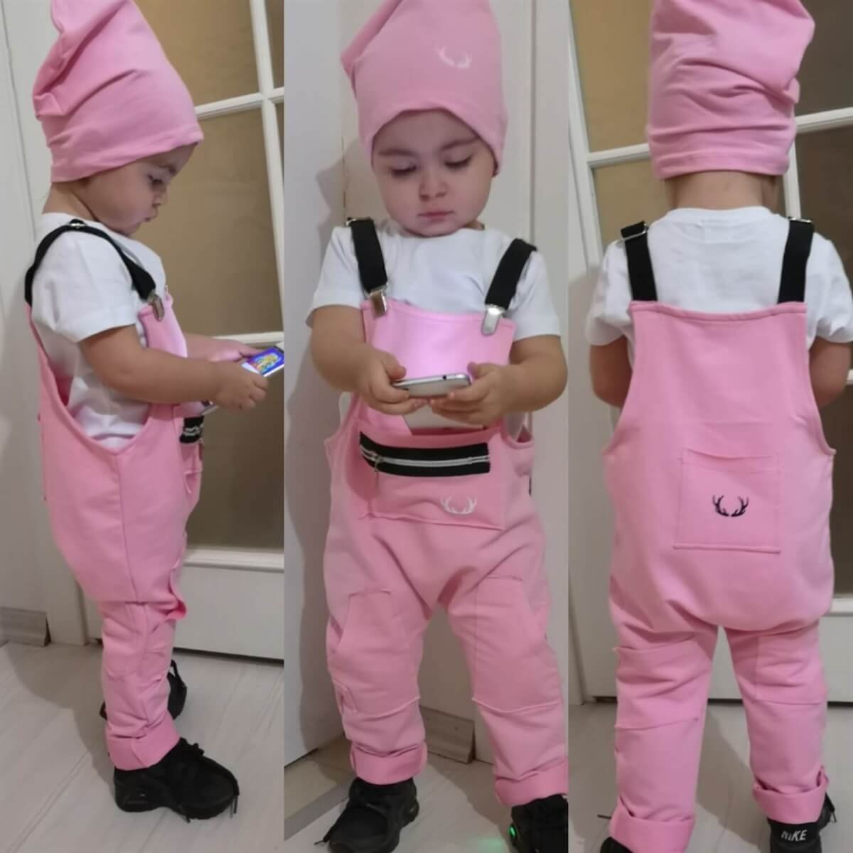 Kız Çocuk Baharlık Salopet Takım-Sezon Ürünleri-QuzucukKids.com