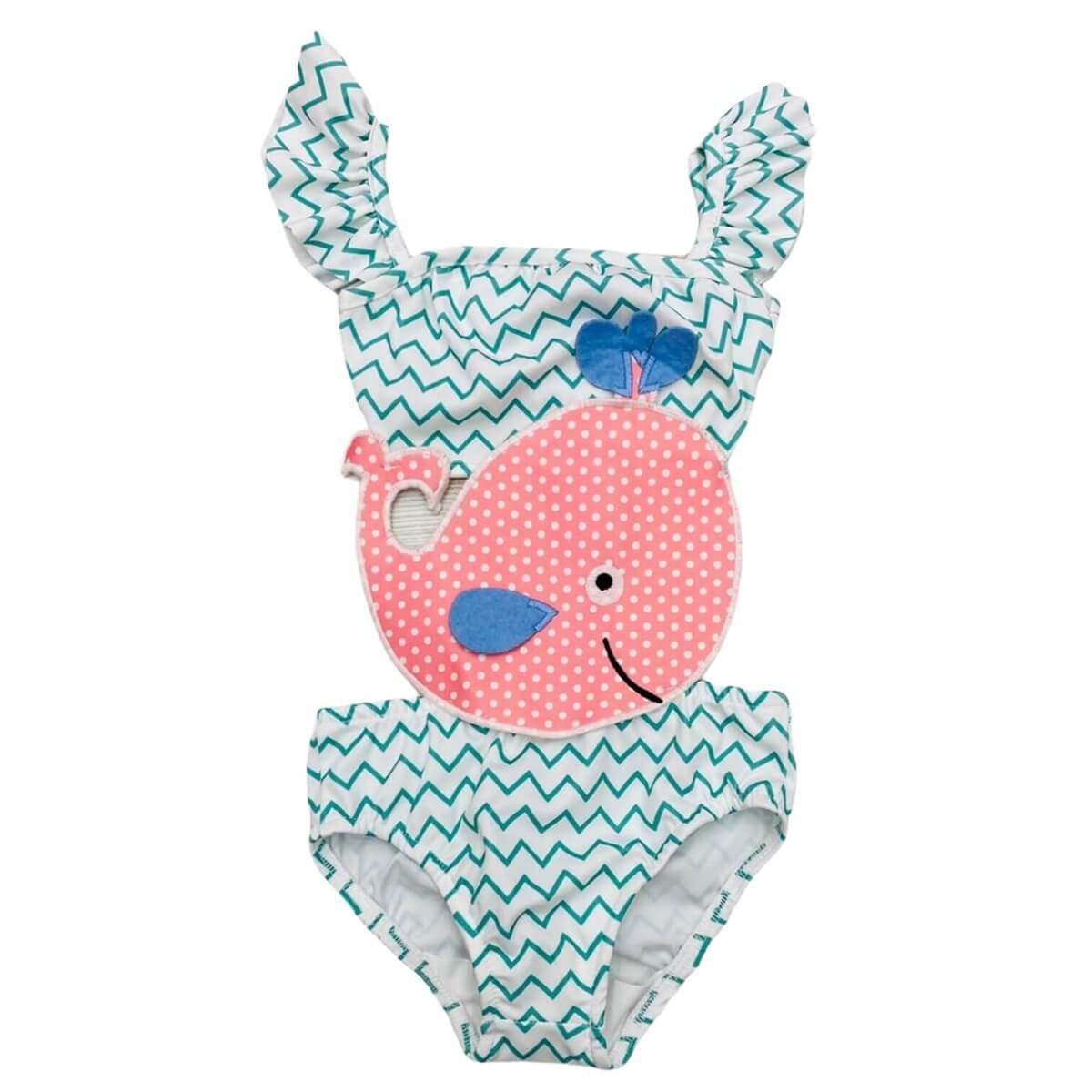 Kız Çocuk Balina Figürlü Mayokini-Kız Çocuk Aksesuar-QuzucukKids.com
