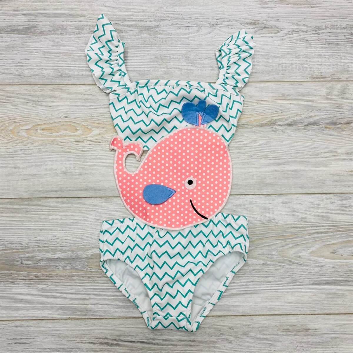 Kız Çocuk Balina Figürlü Mayokini-Kız Çocuk Aksesuar-QuzucukKids.com
