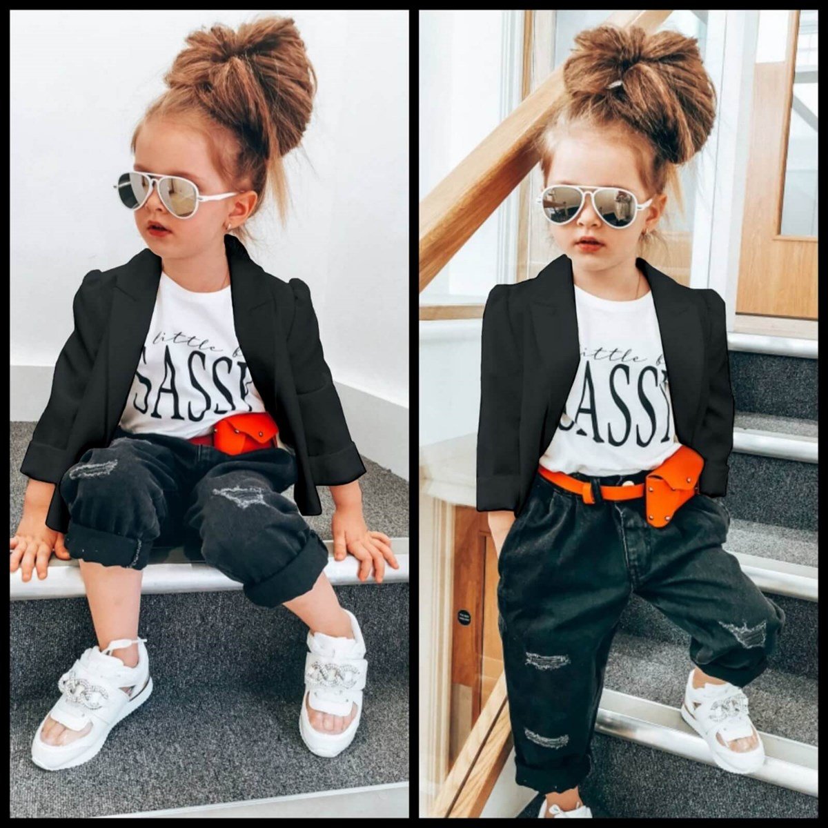 Kız Çocuk Ceketli Spor Tarz Takım-Kız Çocuk Tek Alt & Üst-QuzucukKids.com