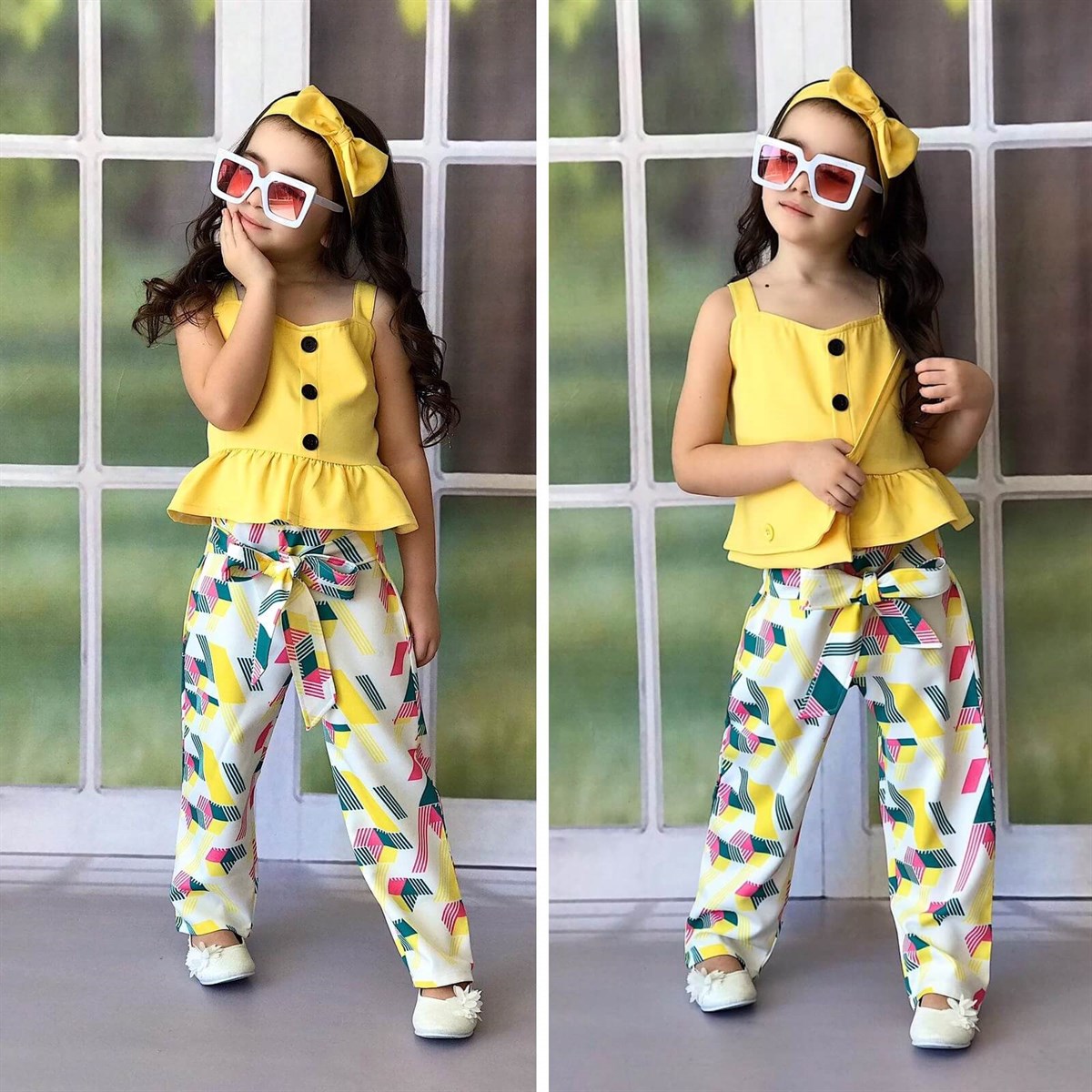 Kız Çocuk Çok Parçalı Baharlık Kombin-Kız Çocuk Alt Üst Takım-QuzucukKids.com
