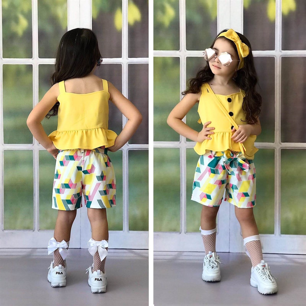 Kız Çocuk Çok Parçalı Baharlık Kombin-Kız Çocuk Alt Üst Takım-QuzucukKids.com