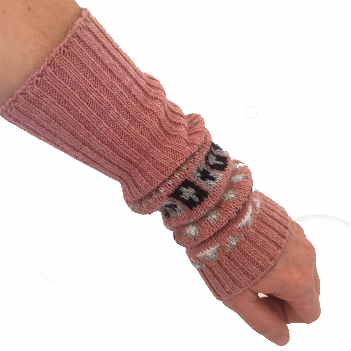 Kız Çocuk Etnik Desenli Triko Bilek Aksesuarı-Kız Çocuk Aksesuar-QuzucukKids.com