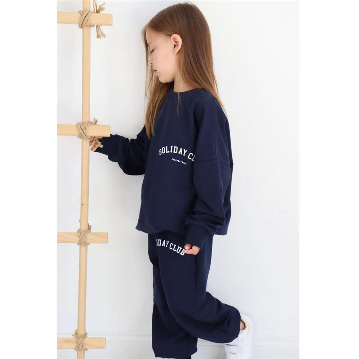 Kız Çocuk Lacivert 2'li Takım-Kız Çocuk Alt Üst Takım-Kız Çocuk Lacivert 2'li Takım | QuzucukKids.com-QuzucukKids.com