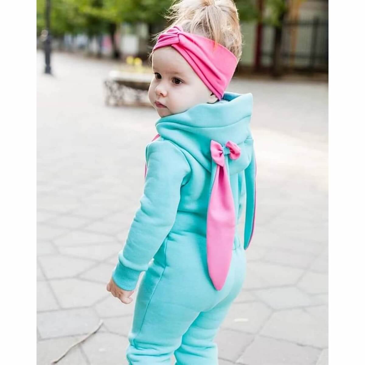 Kız Çocuk Maviş Tavşan Tulum-Seasonal Products-QuzucukKids.com