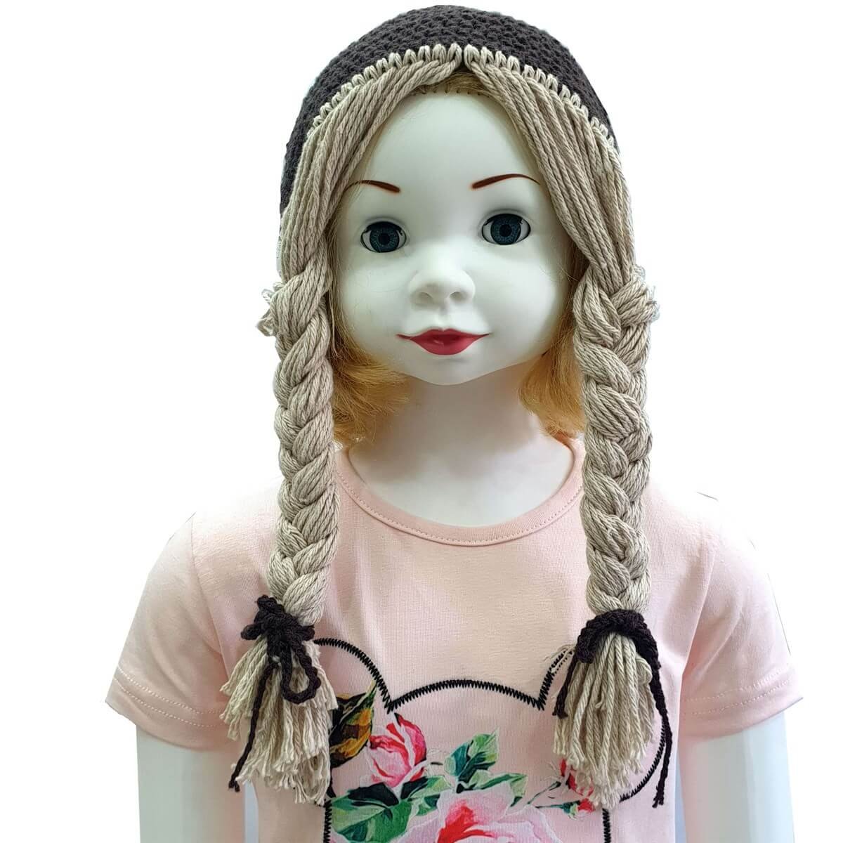 Kız Çocuk Örgülü El Yapımı Bere-Seasonal Products-QuzucukKids.com