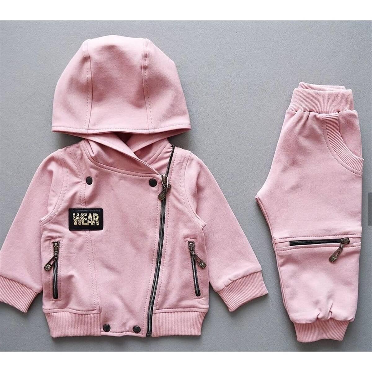 Kız Çocuk Pembe Eşofman Seti-Seasonal Products-QuzucukKids.com