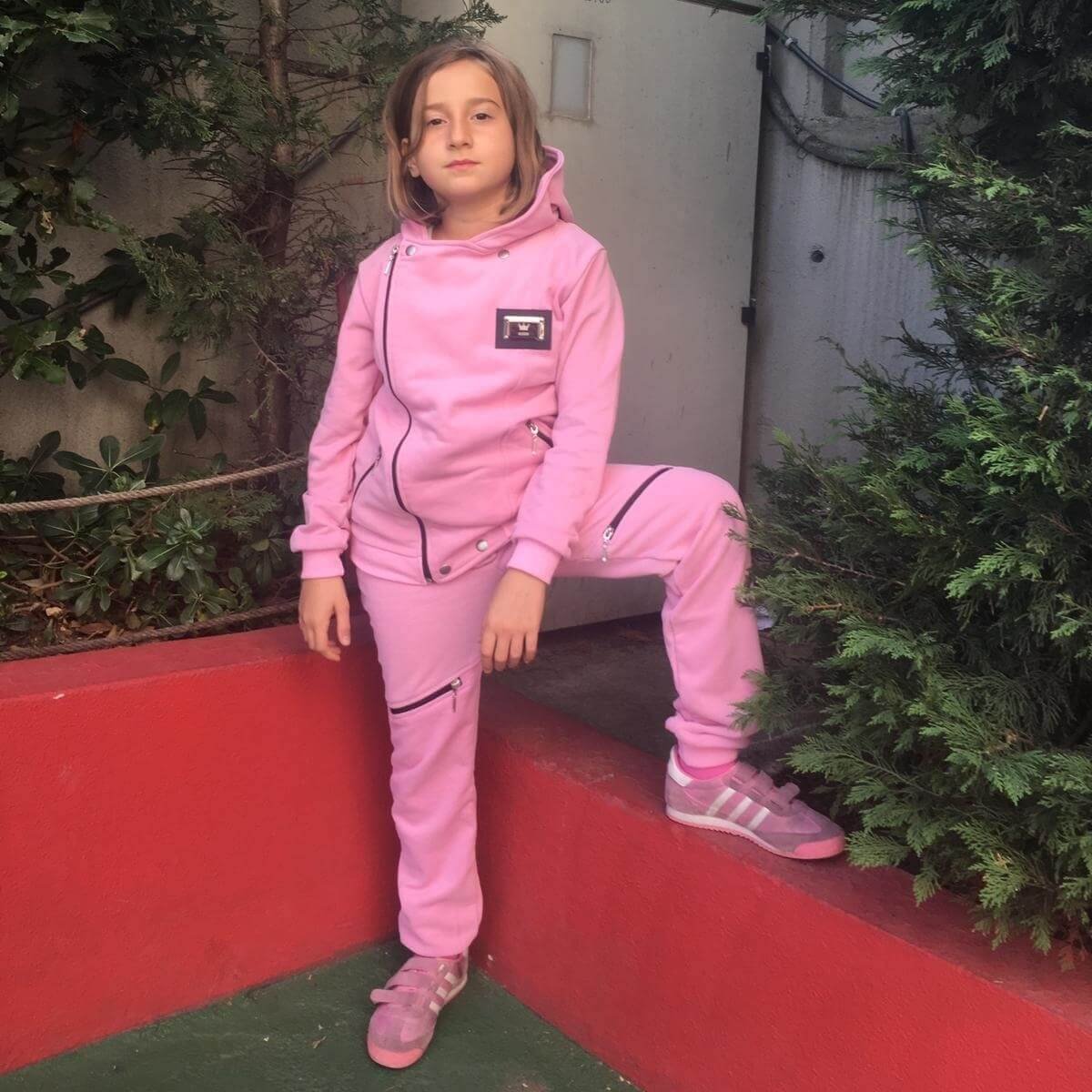 Kız Çocuk Pembe Eşofman Seti-Seasonal Products-QuzucukKids.com