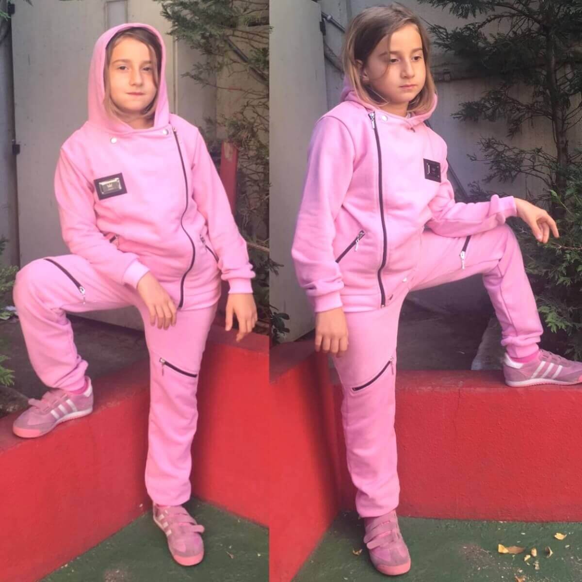 Kız Çocuk Pembe Eşofman Seti-Seasonal Products-QuzucukKids.com