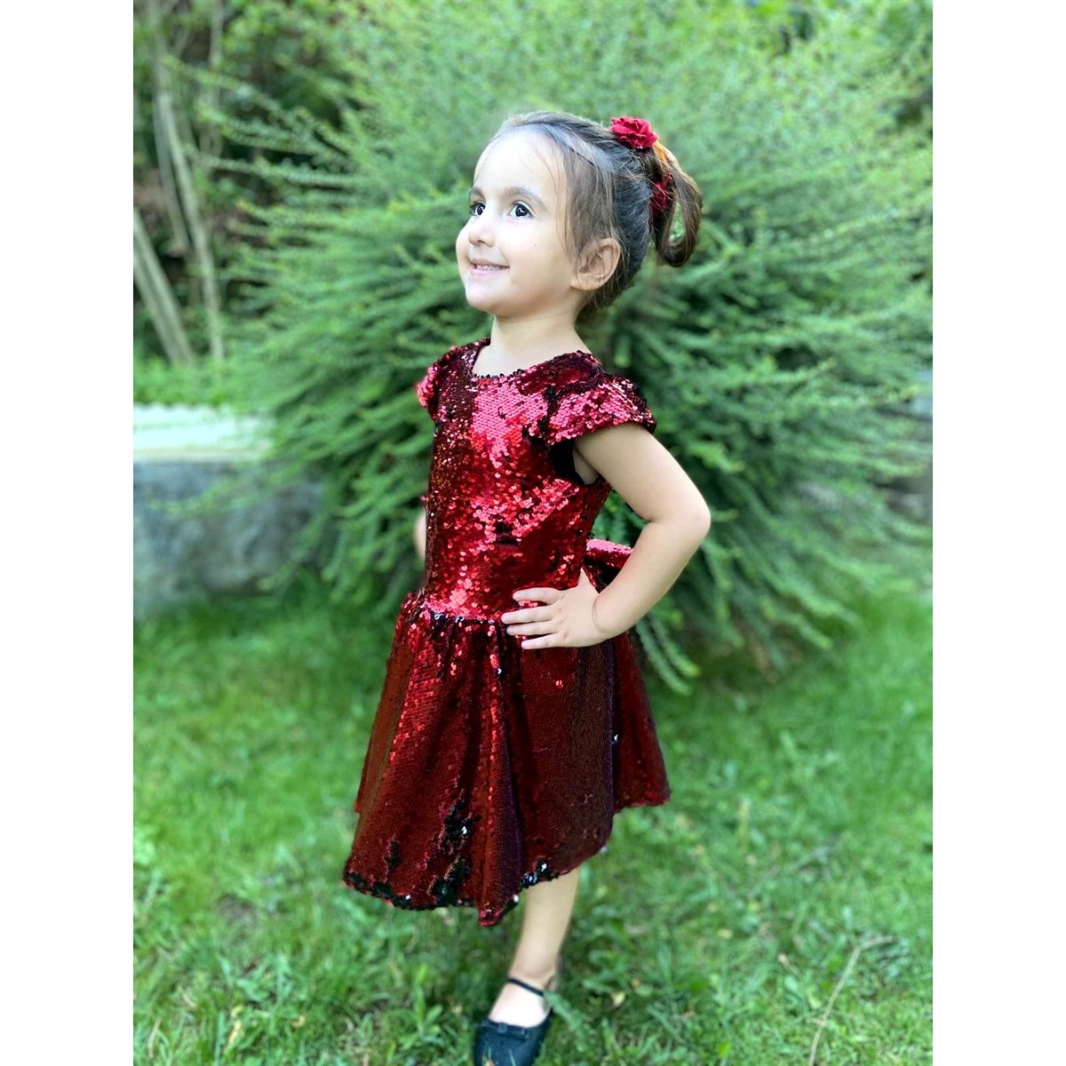 Kız Çocuk Pulpayet Parti & Doğum Günü Elbisesi-Kid Girl Dresses-QuzucukKids.com