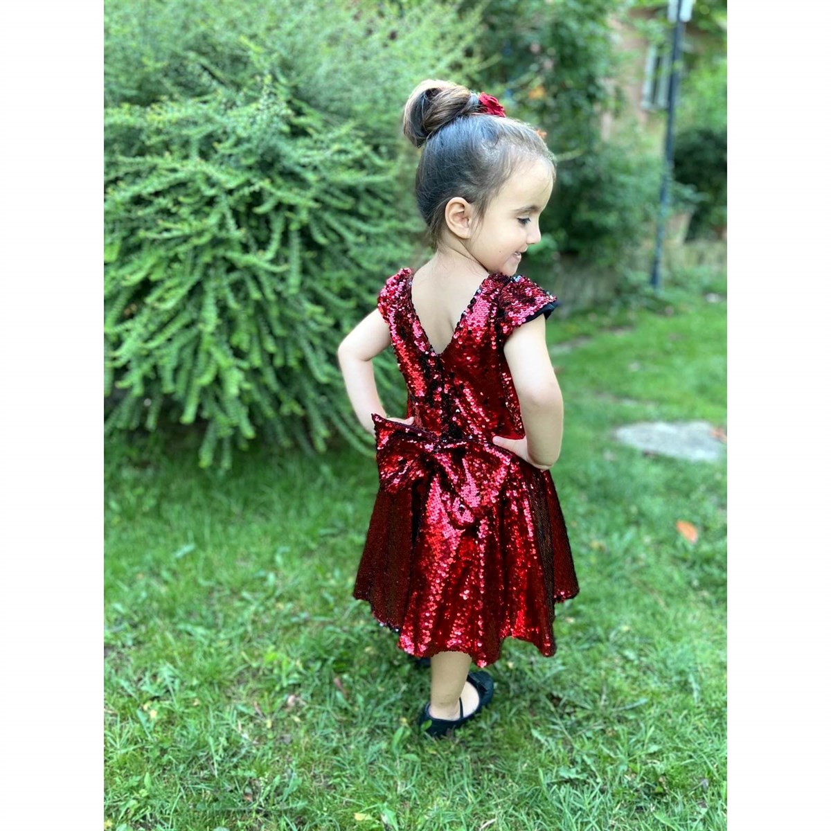 Kız Çocuk Pulpayet Parti & Doğum Günü Elbisesi-Kid Girl Dresses-QuzucukKids.com