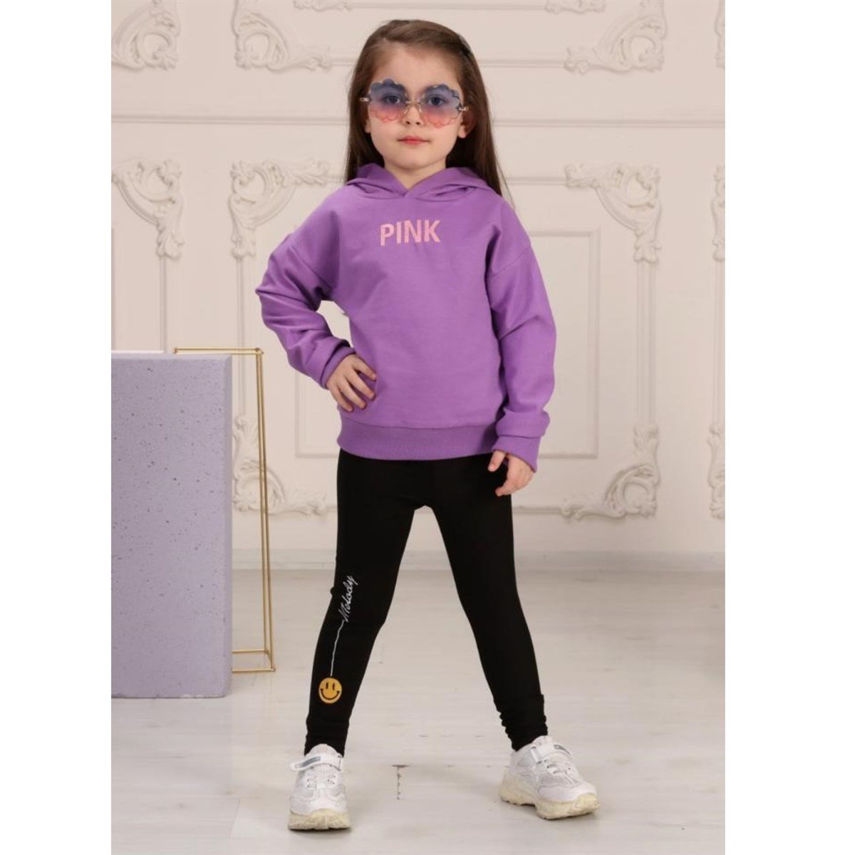 Kız Çocuk Tavşan Figürlü Lila Eşofman Takımı-Kız Çocuk Alt Üst Takım-Kız Çocuk Panda Figürlü Kırmızı Eşofman Takımı | QuzucukKids.com-QuzucukKids.com