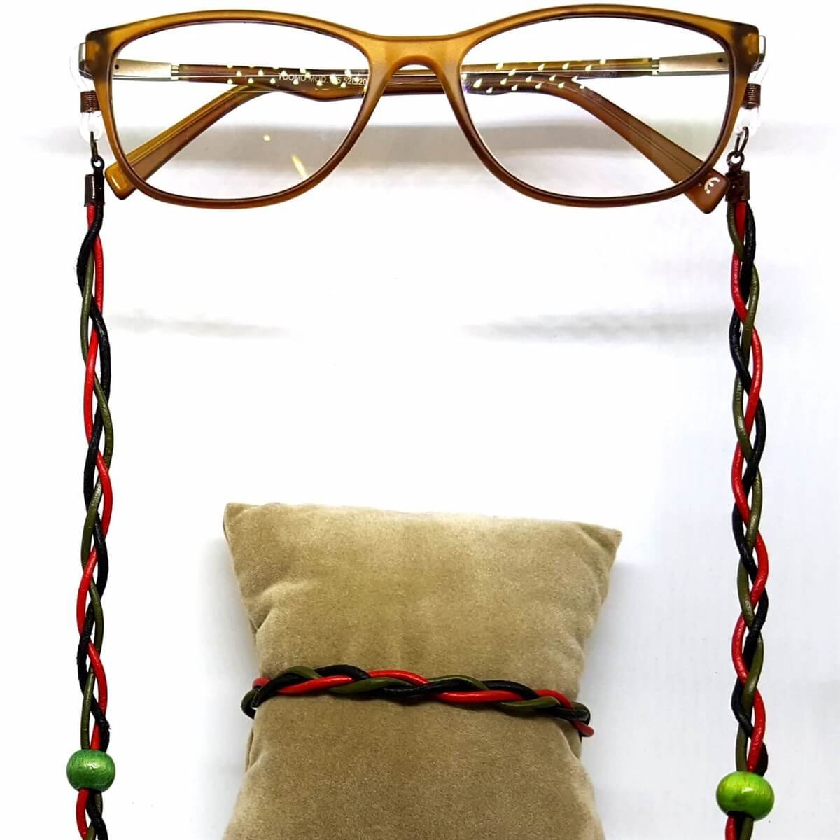 Leather Otantik Gözlük Zinciri & Bileklik Set-Aksesuar-QuzucukKids.com