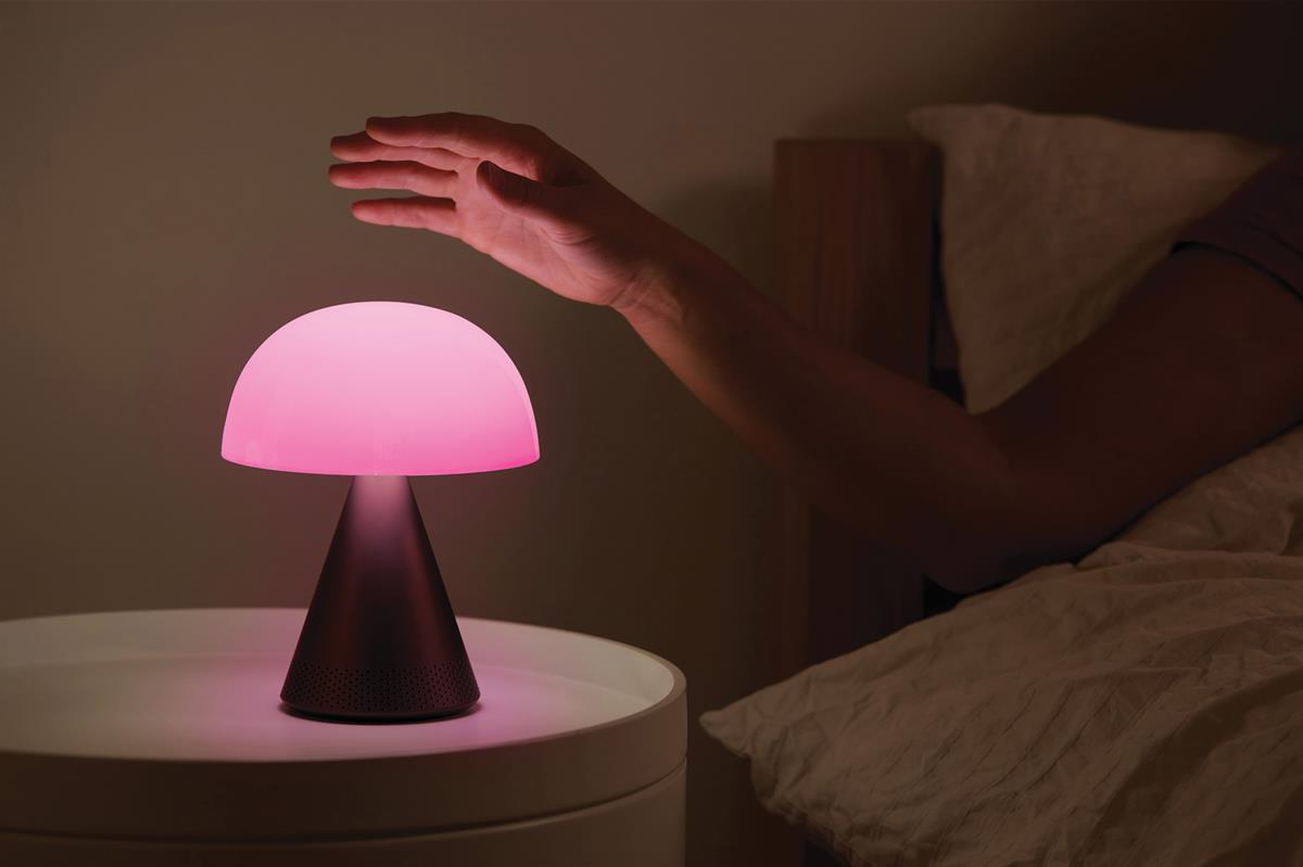 Lexon Mina L Led Lamba ve  Bluetooth Hoparlör Metalik Gri
