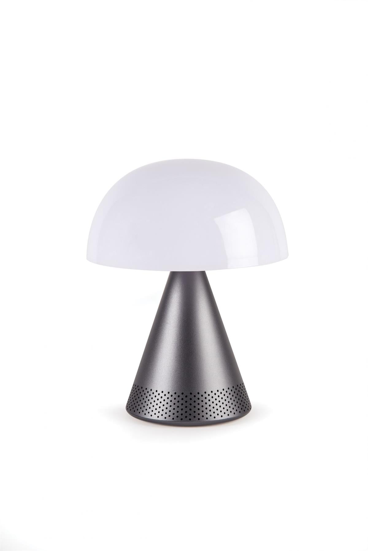Lexon Mina L Led Lamba ve  Bluetooth Hoparlör Metalik Gri