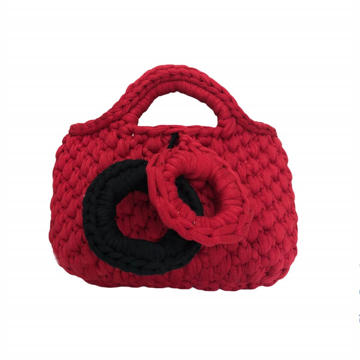 Özel Tasarım Organik El Örgüsü Kırmızı Çanta-Ev Gereçleri-QuzucukKids.com