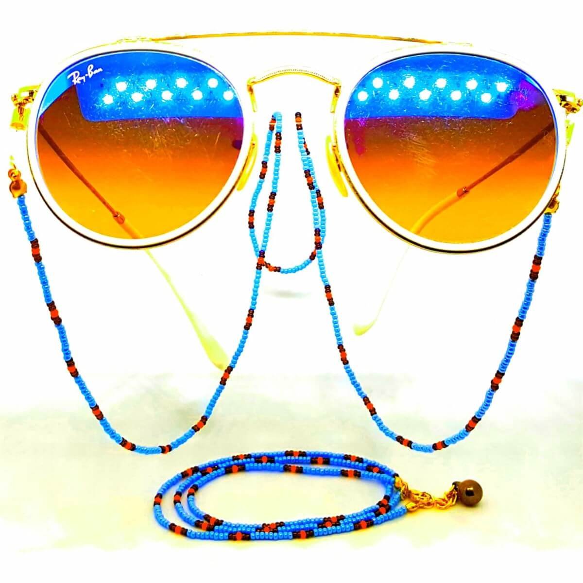 Simple Boncuk Gözlük Zinciri & Bileklik Set-Aksesuar-QuzucukKids.com