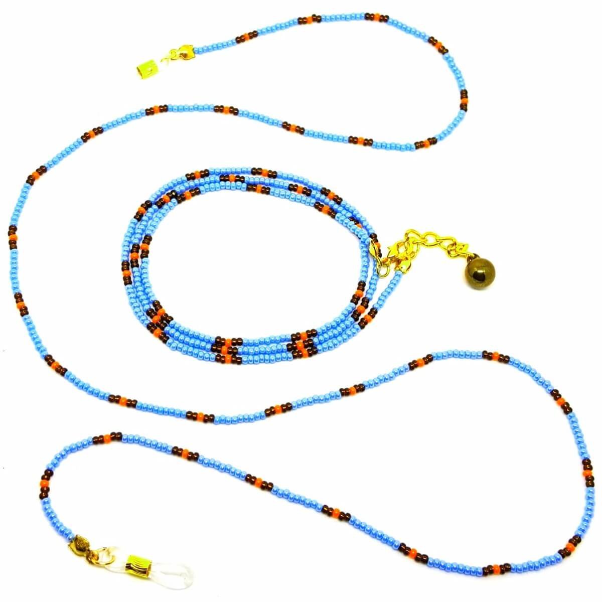 Simple Boncuk Gözlük Zinciri & Bileklik Set-Aksesuar-QuzucukKids.com