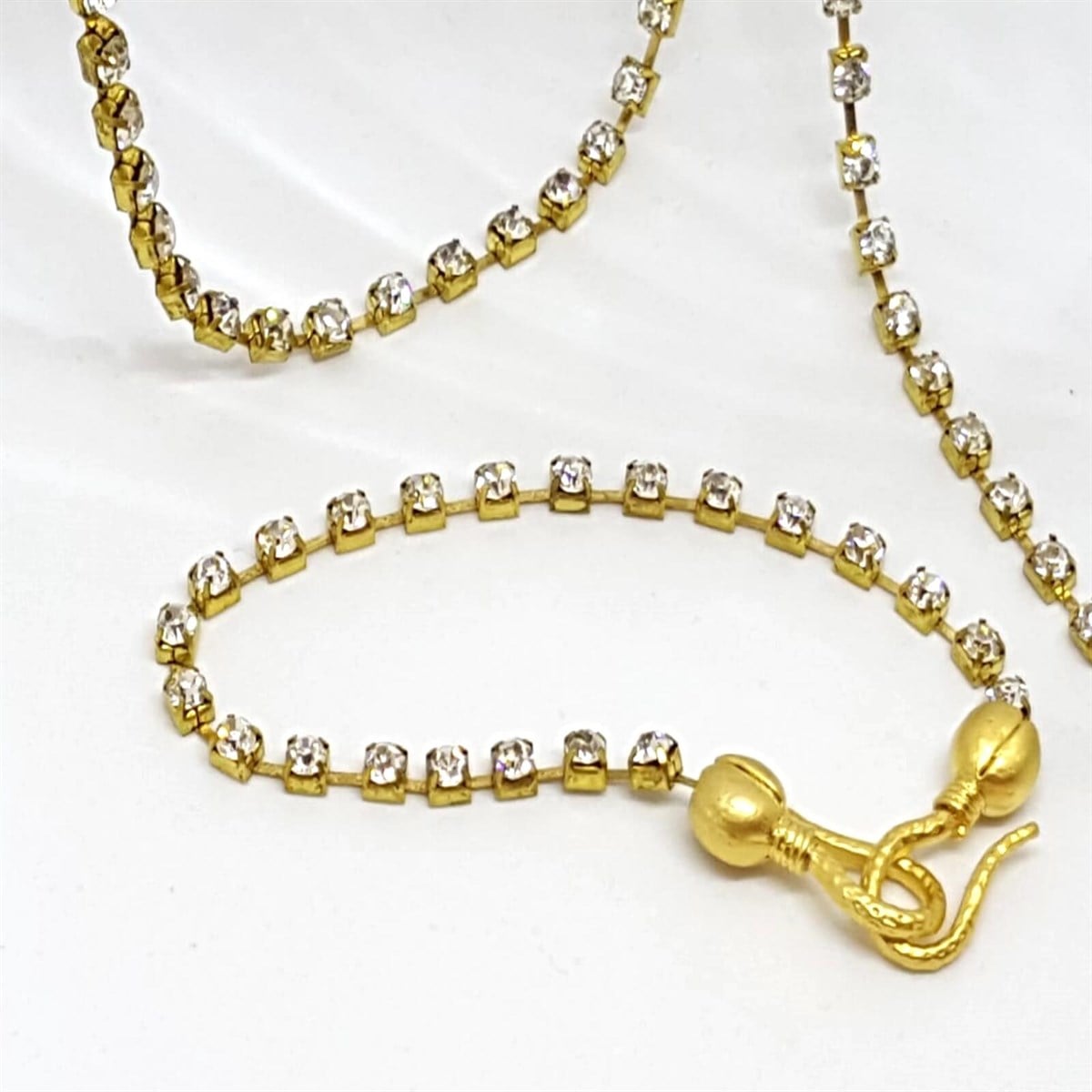 Sunlight Gold Kristal Taşlı Gözlük Zinciri & Bileklik Seti-Aksesuar-QuzucukKids.com