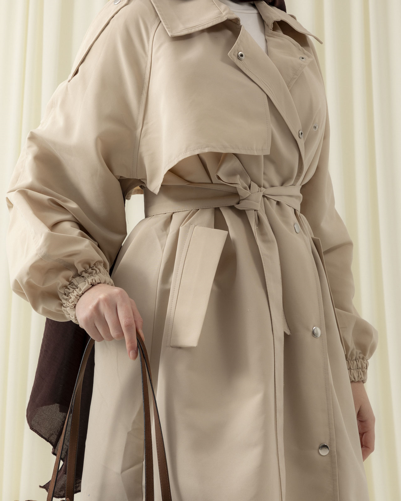 Apoletli Taş Trençkot