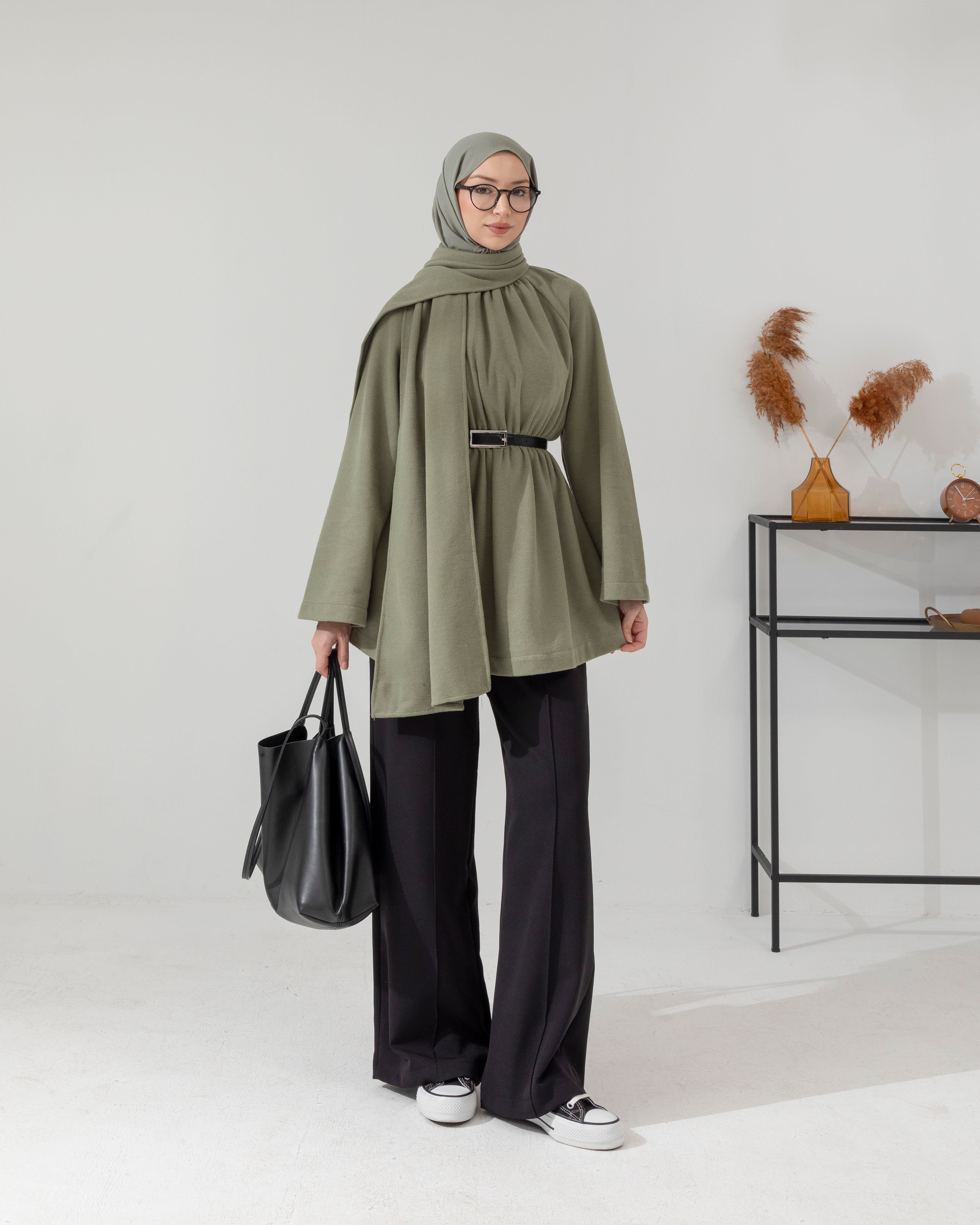 Atkılı Mint Yeşili Tunik