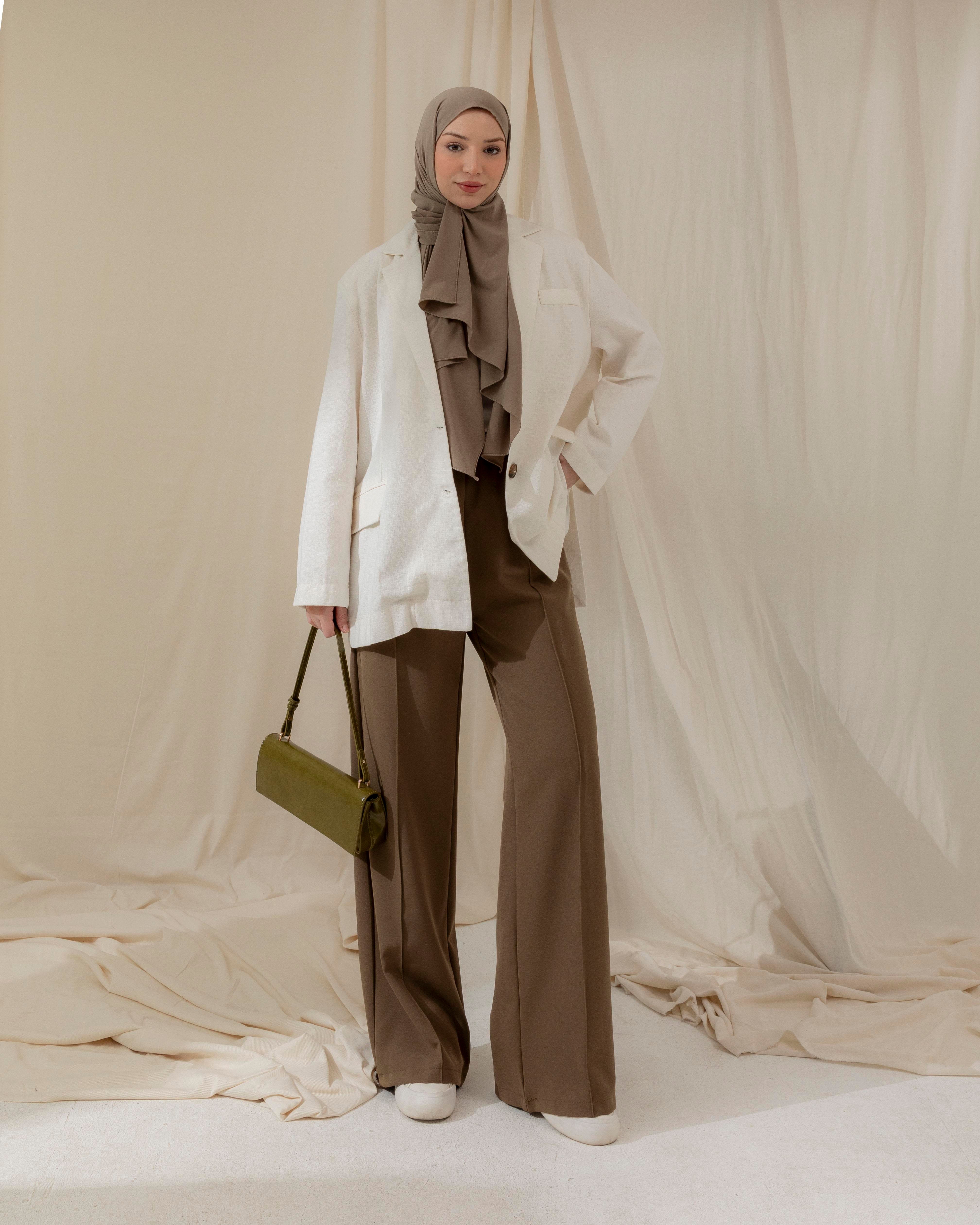 Beli Lastikli Haki Pantolon