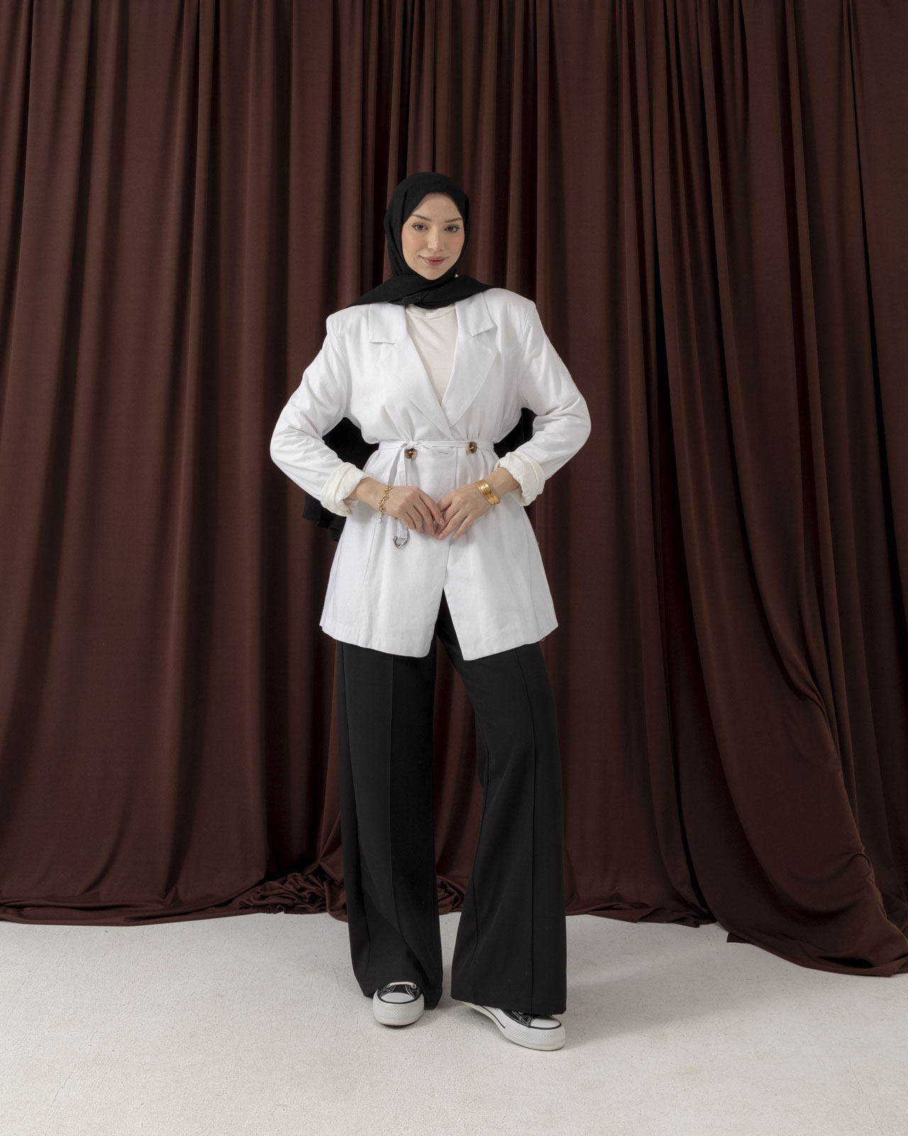 Beli Lastikli Siyah Pantolon