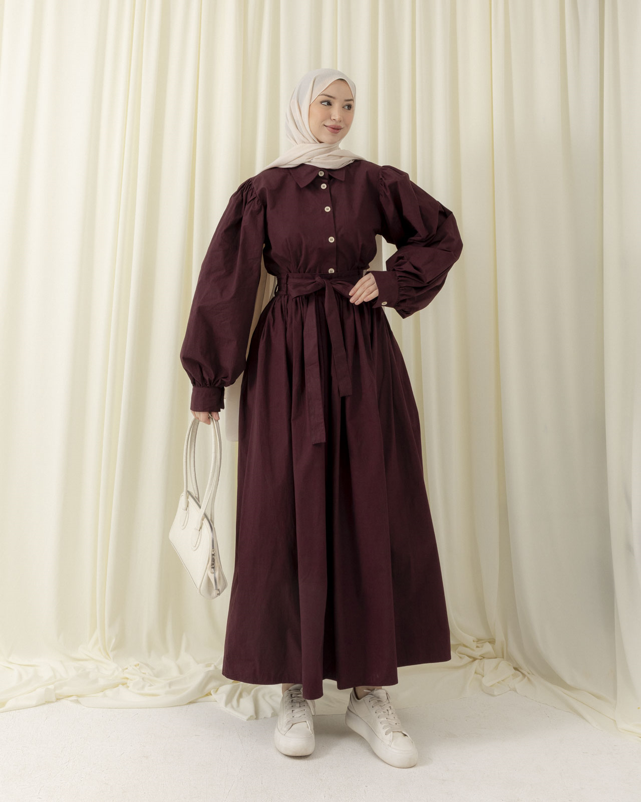 İnari Bordo Etekli Takım