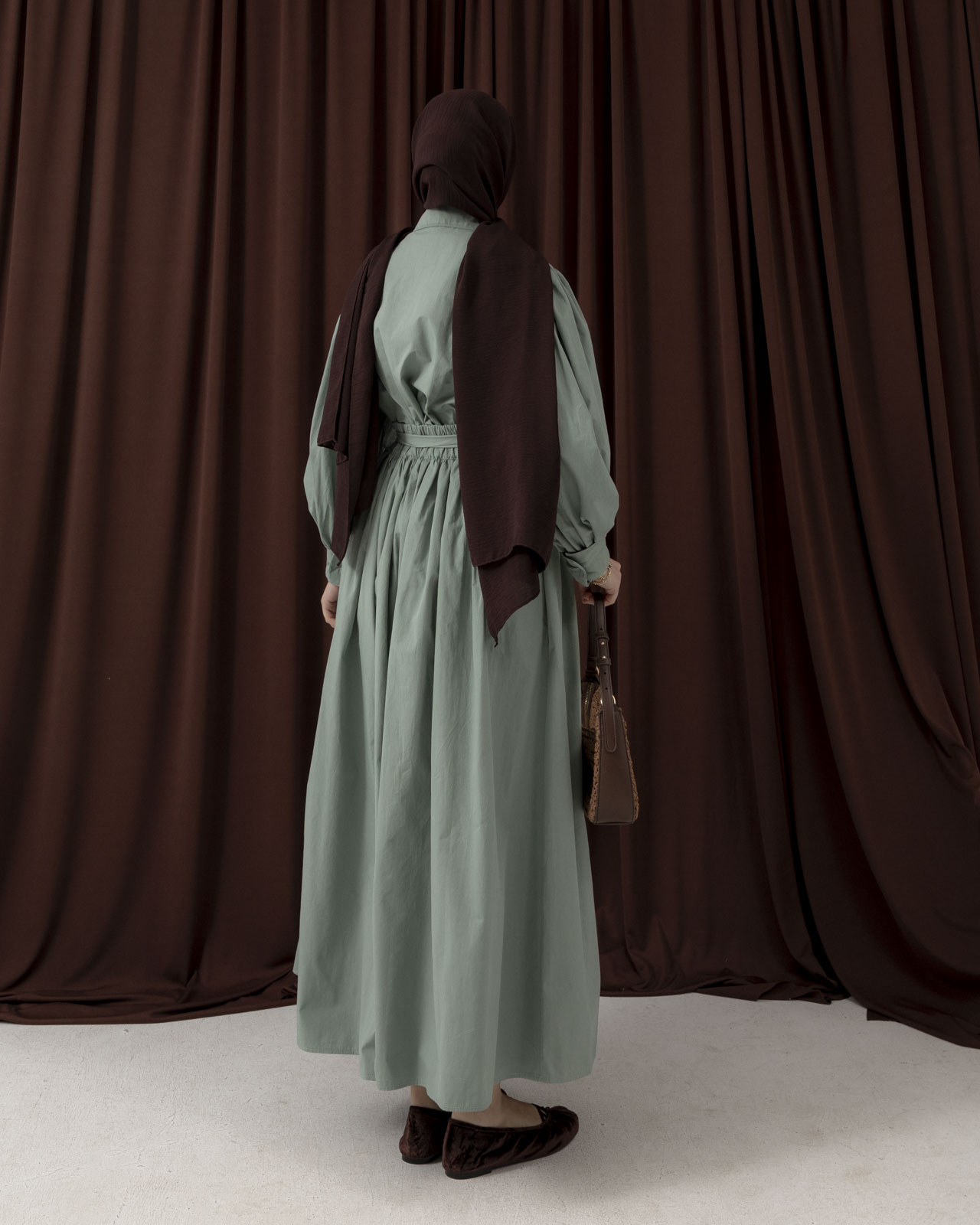 İnari Mint Yeşili Etekli Takım