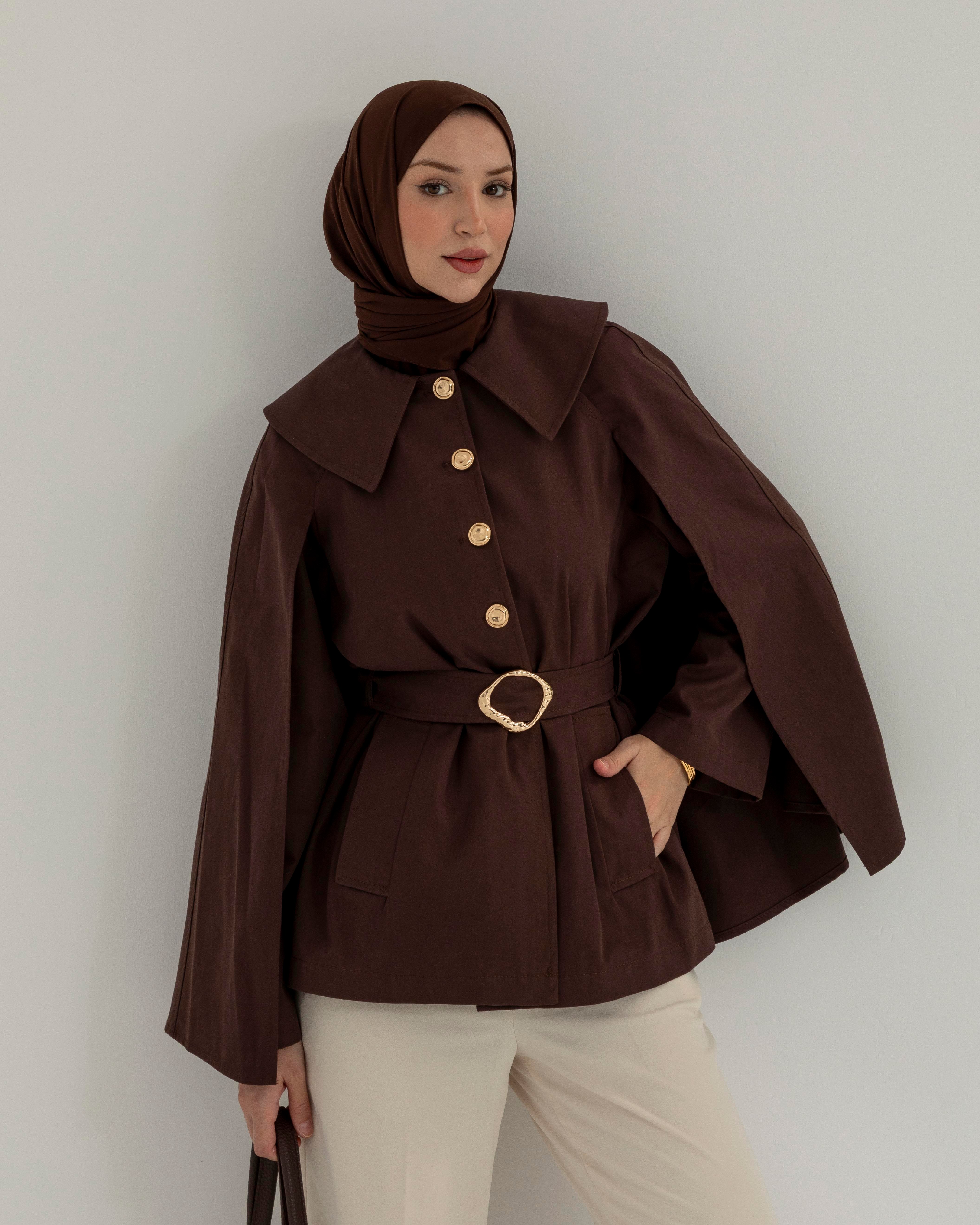 Kemeri Tokalı Kahve Trençkot