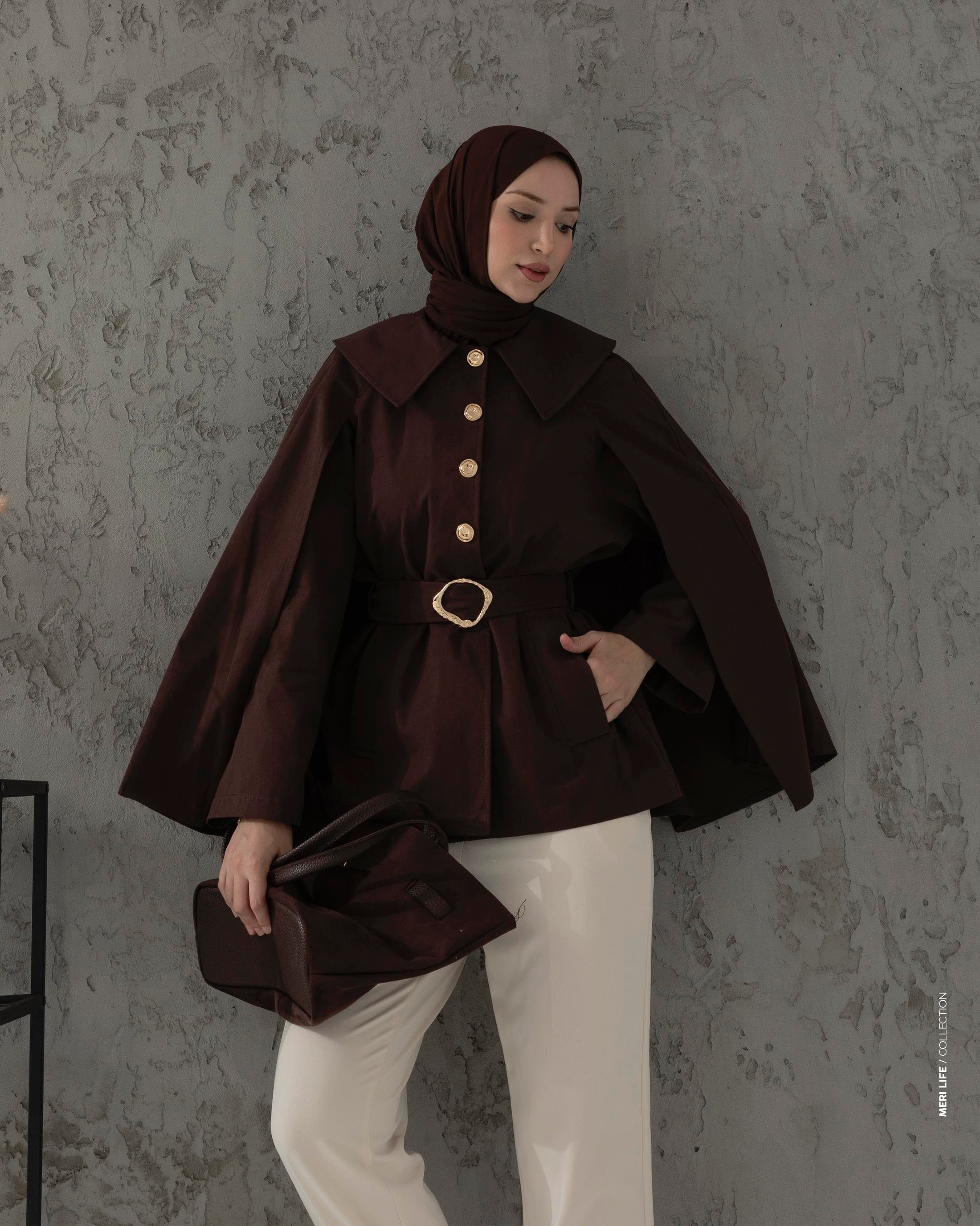 Kemeri Tokalı Kahve Trençkot