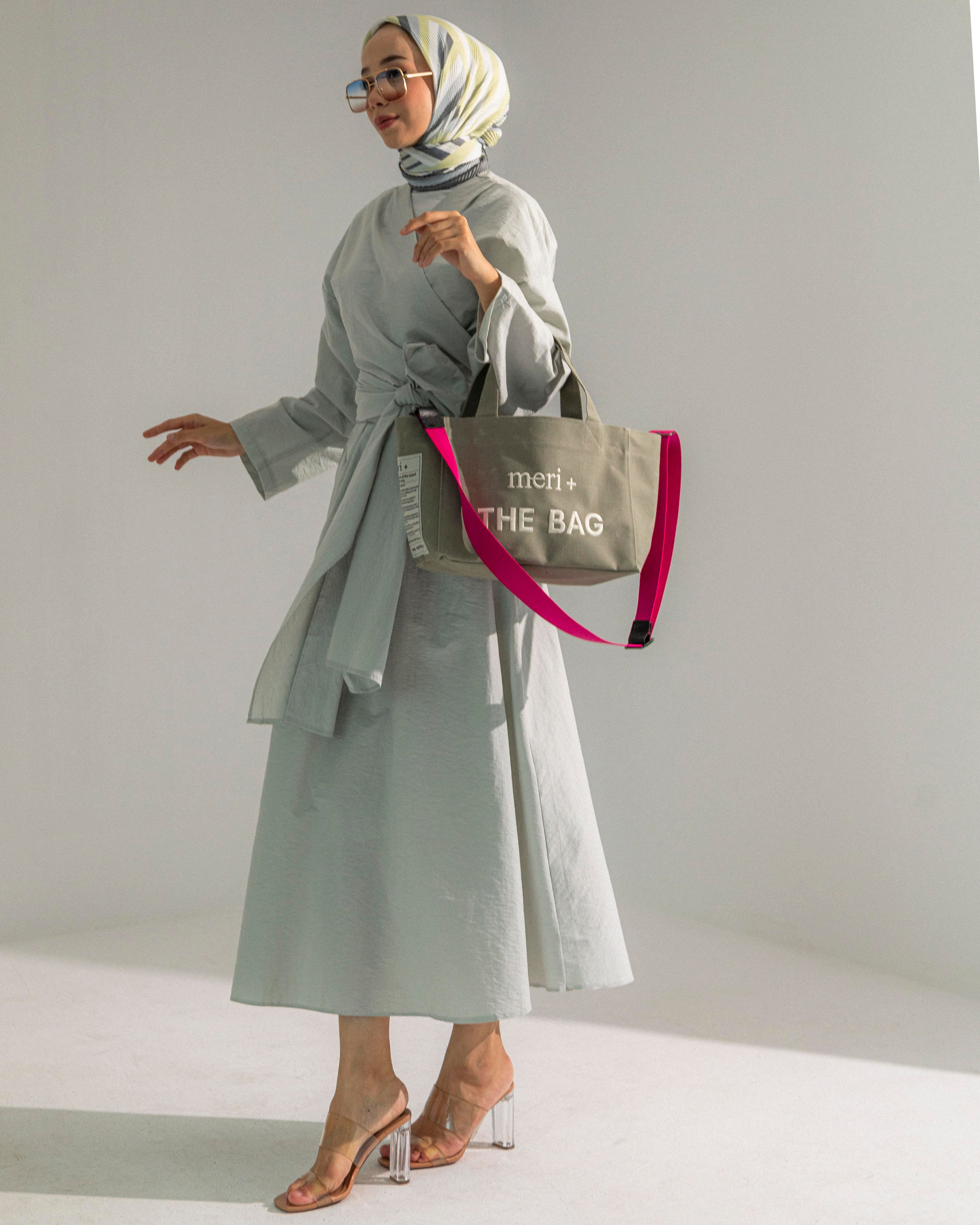 Küçük Boy Çağla Kanvas Çanta-Fuşya Kayış