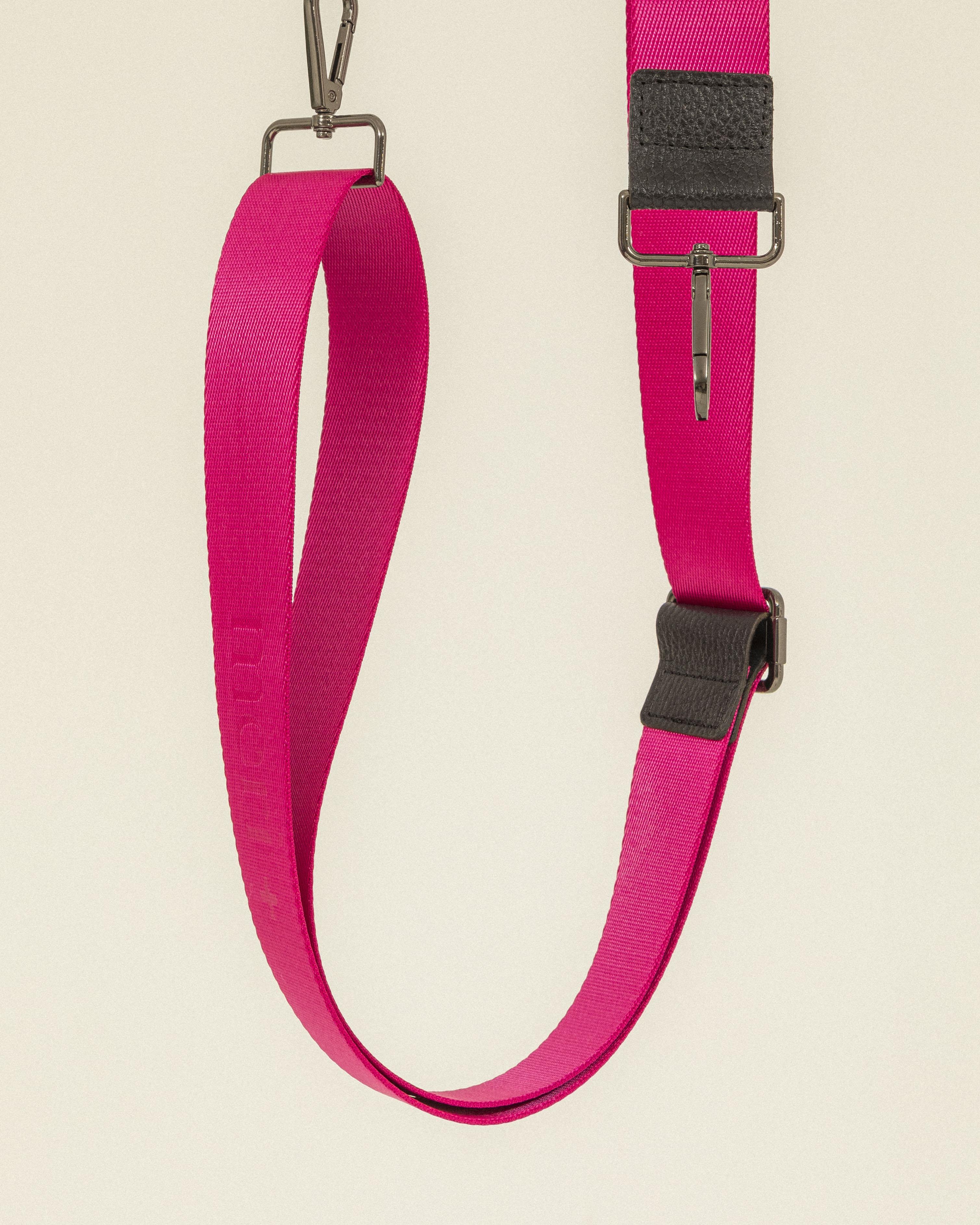 Küçük Boy Çağla Kanvas Çanta-Fuşya Kayış